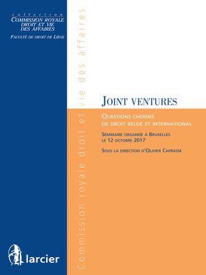 cover image of Les joint ventures